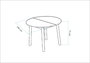 Hanah Home Oliver Mesa de Comedor Extensible Roble y Blanco